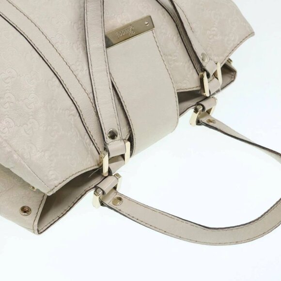 GUCCI GG Canvas Guccissima Hand Bag White Gold - Picture 9 of 16